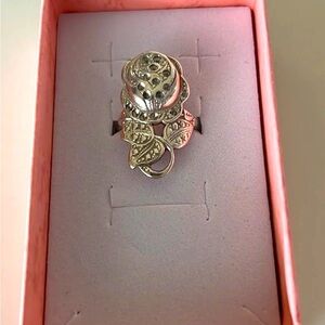 Vintage Sterling Silver Rose ring size 6.5